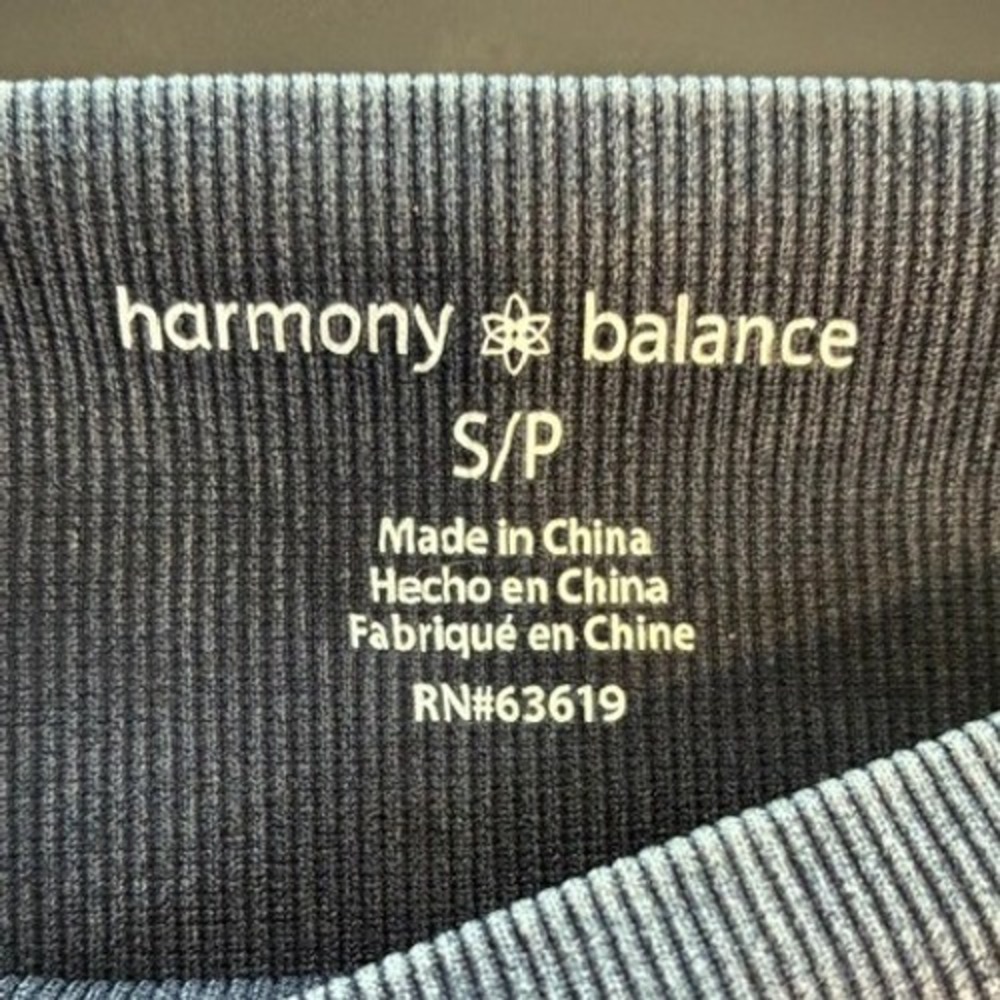 Harmony Balance Leggings Women S Grey New Acid Wash Seamless Ribbed High Rise - Picture 6 of 8